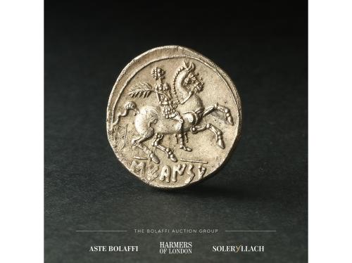 MONEDAS HISPÁNICAS. Denario. 120-20 a.C. SECAISA (BELMONTE, 