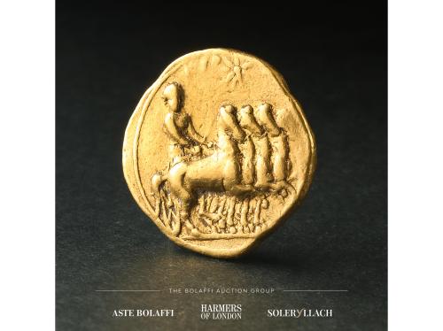 MONEDAS GRIEGAS. Estátera. 331-322 a.C. KYRENE. CYRENAICA. A