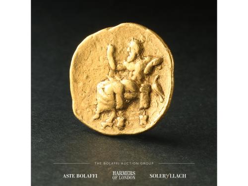 MONEDAS GRIEGAS. Estátera. 331-322 a.C. KYRENE. CYRENAICA. A