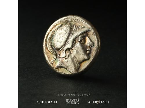 REPÚBLICA ROMANA. Didracma. 240 a.C. ANÓNIMO. ROMA. Anv.: Ca