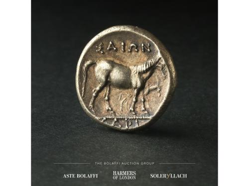 MONEDAS GRIEGAS. Dracma. 369-360 a.C. LARISSA. TESALIA. Anv.