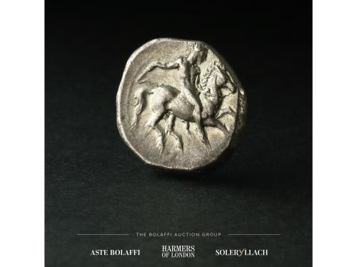 MONEDAS GRIEGAS. Didracma. 332-302 a.C. TARENTO. CALABRIA. A