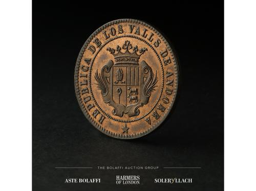 GOB. PROVISIONAL y I REPÚBLICA. 10 Céntimos. 1873. VALLS D´ 