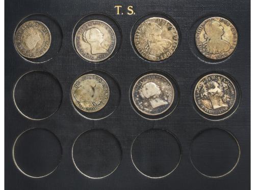 LOTES y COLECCIONES. Lote 19 monedas 4 a 20 Reales. 1793 a 1