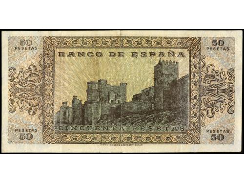 ESTADO ESPAÑOL. 50 Pesetas. 20 Mayo 1938. Castillo de Olite.