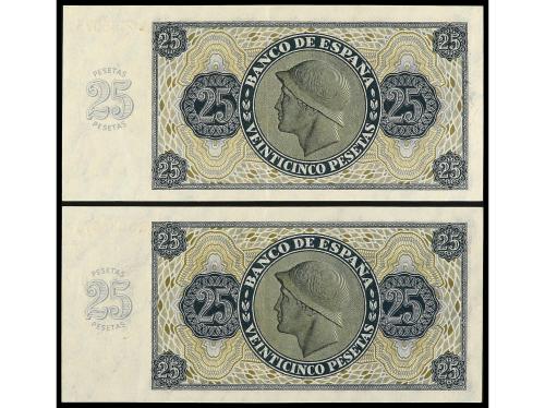 ESTADO ESPAÑOL. Lote 2 billetes 25 Pesetas. 21 Noviembre 193