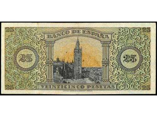 ESTADO ESPAÑOL. 25 Pesetas. 20 Mayo 1938. Giralda de Sevilla