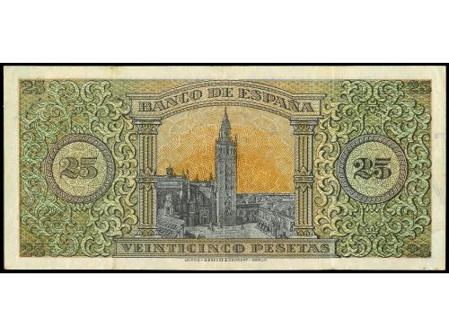 ESTADO ESPAÑOL. 25 Pesetas. 20 Mayo 1938. Giralda de Sevilla