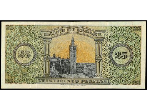 ESTADO ESPAÑOL. 25 Pesetas. 20 Mayo 1938. Giralda de Sevilla
