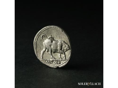 IMPERIO ROMANO. Denario. 11-10 a.C. AUGUSTO. LUGDUNUM (Lyon)