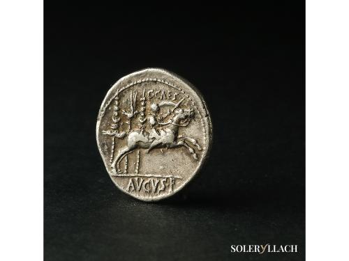IMPERIO ROMANO. Denario. 8-6 a.C. AUGUSTO. LUGDUNUM (Lyon). 