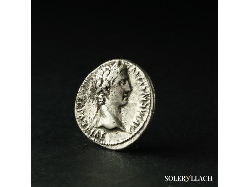 IMPERIO ROMANO. Denario. 3-14 d.C. AUGUSTO. LUGDUNUM (Lyon).