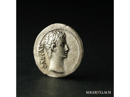 IMPERIO ROMANO. Denario. 21-20 a.C. AUGUSTO. SAMOS. Anv.: CA