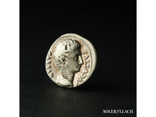 IMPERIO ROMANO. Denario. 19 a.C. AUGUSTO. COLONIA PATRICIA (