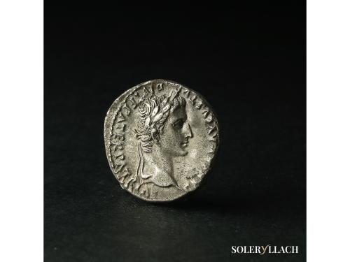 IMPERIO ROMANO. Denario. 7-6 a.C. AUGUSTO. LUGDUNUM (Lyon). 