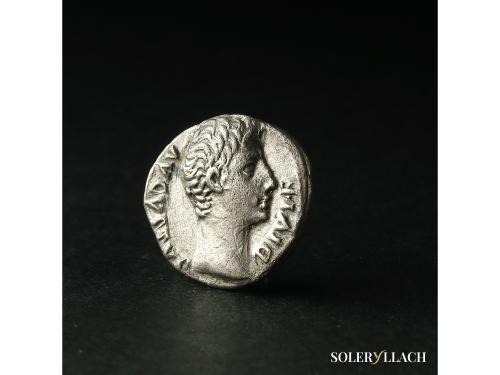 IMPERIO ROMANO. Denario. 15-13 a.C. AUGUSTO. LUGDUNUM (Lyon)