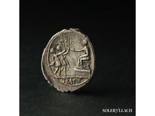 IMPERIO ROMANO. Denario. 15-13 a.C. AUGUSTO. LUGDUNUM (Lyon)