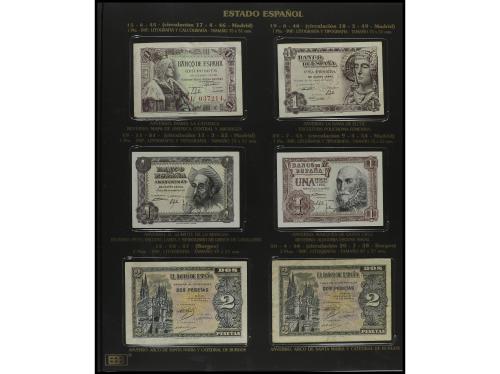 Lote 48 billetes. 1936 a 1971. Colección incompleta en dos á