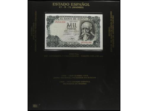 Lote 48 billetes. 1936 a 1971. Colección incompleta en dos á