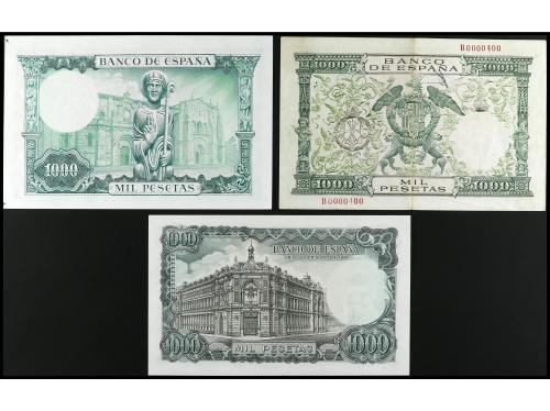 Lote 3 billetes. 1957 a 1971. 1.000 Pesetas 29 Noviembre 195