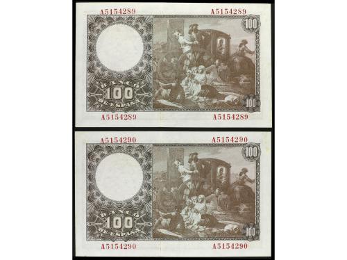 ESTADO ESPAÑOL. Lote 2 billetes 100 Pesetas. 2 Mayo 1948. Ba