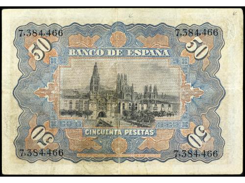 BANCO DE ESPAÑA. 50 Pesetas. 15 Julio 1907. Catedral de Burg