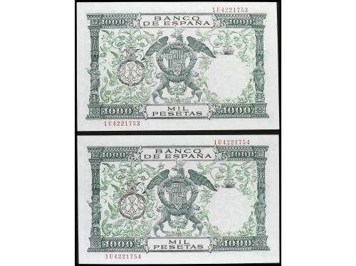 ESTADO ESPAÑOL. Lote 2 billetes 1.000 Pesetas. 21153. Reyes 