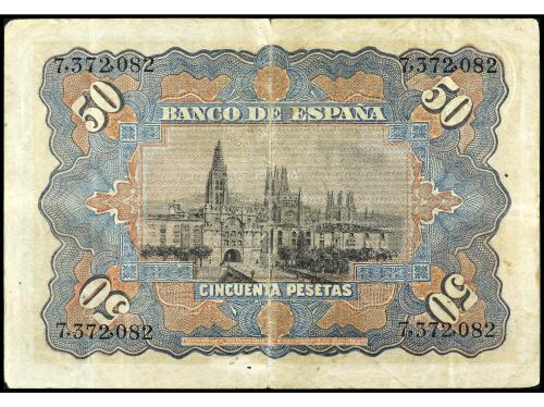 BANCO DE ESPAÑA. 50 Pesetas. 15 Julio 1907. Catedral de Burg