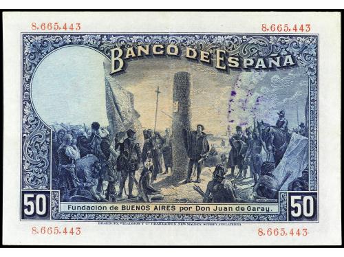 BANCO DE ESPAÑA. 50 Pesetas. 17 Mayo 1927. Alfonso XIII. Con