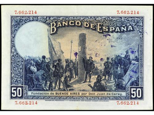 BANCO DE ESPAÑA. 50 Pesetas. 17 Mayo 1927. Alfonso XIII. Con