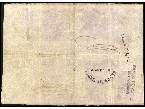 ANTIGUOS. 500 Reales de Vellón. 1 Agosto 1857. BANCO DE CÁDI