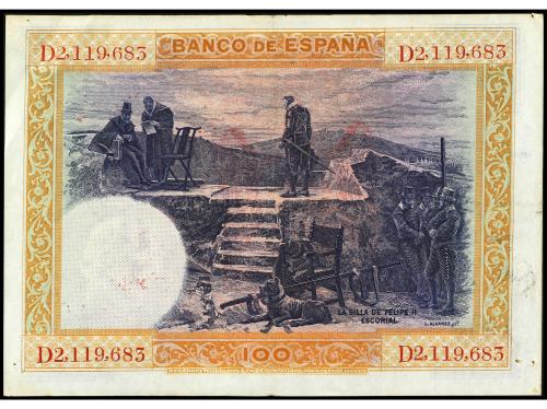 GUERRA CIVIL, ZONA REPUBLICANA. 100 Pesetas. 1 Julio 1925. F