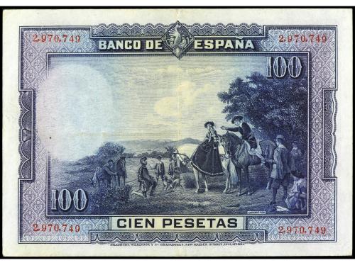 GUERRA CIVIL, ZONA REPUBLICANA. 100 Pesetas. 15 Agosto 1928.