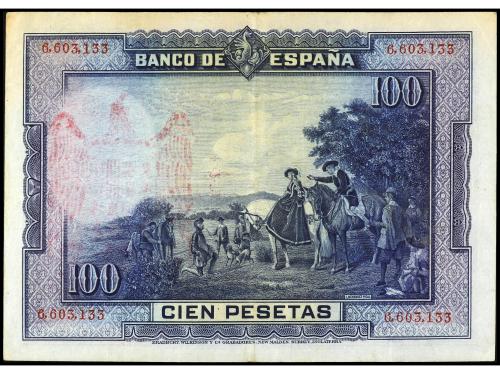 GUERRA CIVIL, ZONA REPUBLICANA. 100 Pesetas. 15 Agosto 1928.