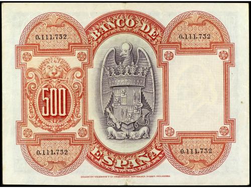 BANCO DE ESPAÑA. 500 Pesetas. 24 Julio 1927. Isabel La Catól