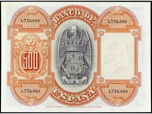 GUERRA CIVIL, ZONA REPUBLICANA. 500 Pesetas. 24 Julio 1927. 