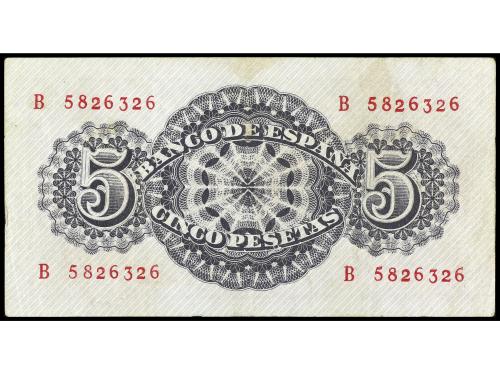 ESTADO ESPAÑOL. 5 Pesetas. 12 Abril 1947. Séneca. Serie B. E