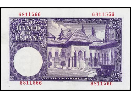ESTADO ESPAÑOL. 25 Pesetas. 22 Julio 1954. Albéniz. Sin seri