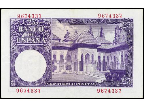 ESTADO ESPAÑOL. 25 Pesetas. 22 Julio 1954. Albéniz. Sin seri