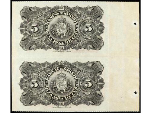EMISIONES DE ULTRAMAR I ANDORRA. Lote 2 billetes 5 Pesos. 15