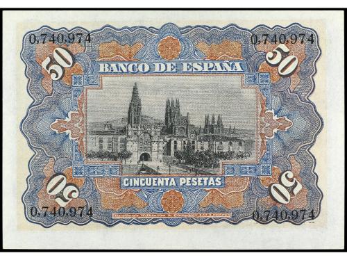 BANCO DE ESPAÑA. 50 Pesetas. 15 Julio 1907. Catedral de Burg