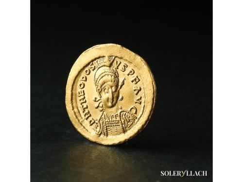 IMPERIO ROMANO. Sólido. 408-450 d.C. TEODOSIO II. CONSTANTIN