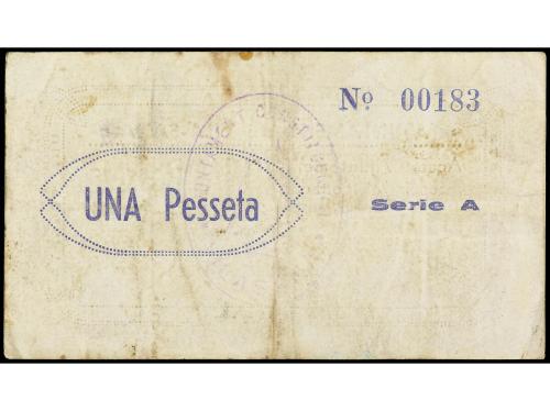 CATALUNYA. 1 Pesseta. 20 Maig 1937. Aj. de VILA-SANA. (Manch