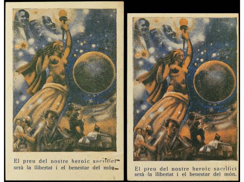 CATALUNYA. Lote 2 billetes 50 Cèntims y 1 Pesseta. 1 Maig 19