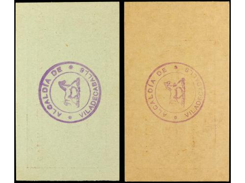 CATALUNYA. Lote 2 billetes 50 Cèntims y 1 Pesseta. Maig 1937