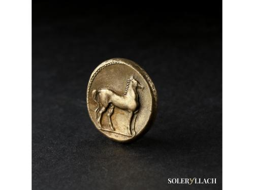 MONEDAS GRIEGAS. Estátera. 320-310 a.C. CARTHAGO. ZEUGITANIA