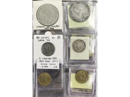 LOTES y COLECCIONES. Lote 50 monedas 5 Céntimos a 25 Pesetas