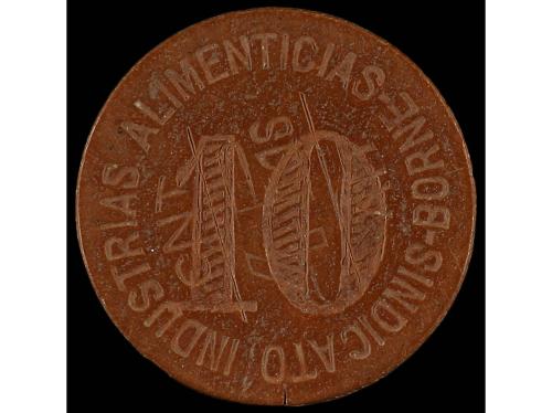 CATALUNYA. 10 Pesetas. SINDICATO INDUSTRIAS ALIMENTICIAS CNT