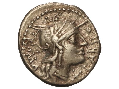 REPÚBLICA ROMANA. Denario. 124 a.C. FABIA. Quintus Fabius La