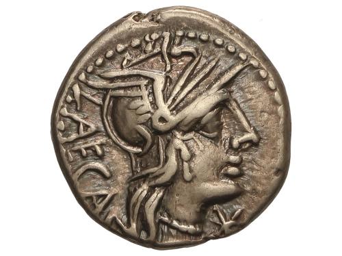 REPÚBLICA ROMANA. Denario. 125 a.C. PORCIA. Marcius Porcius 
